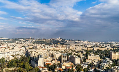 צילום אווירי של הר הבית בירושלים