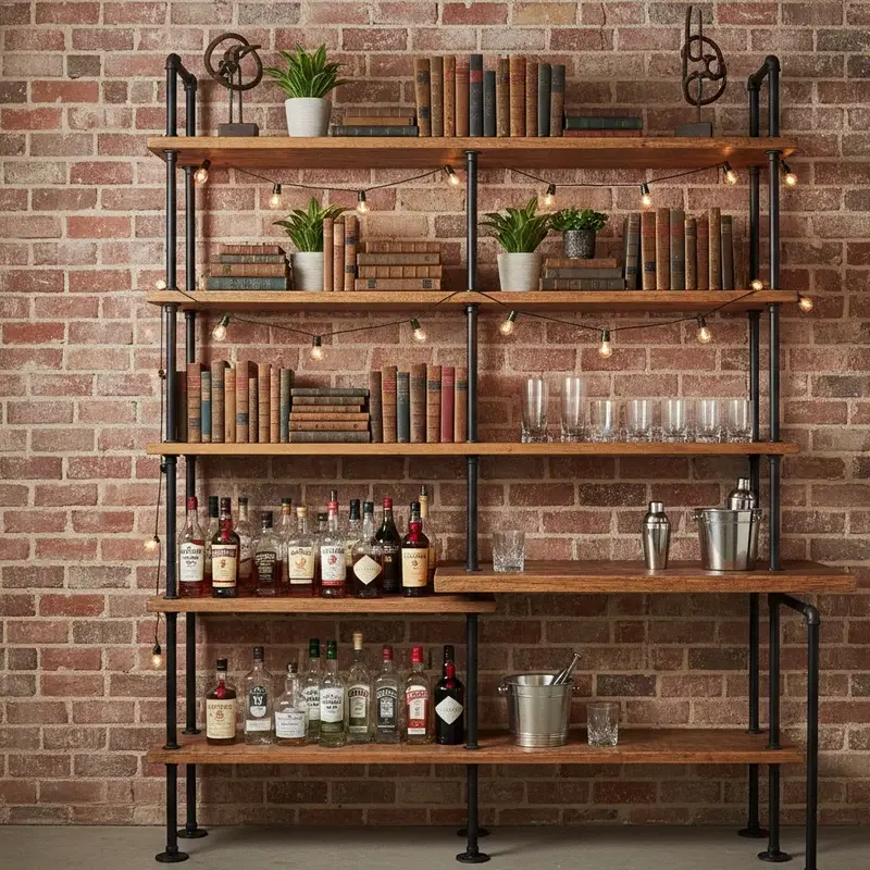 Bookshelf Bar Ideas