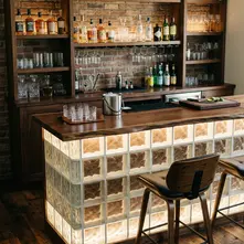 Glass Block Bar Ideas