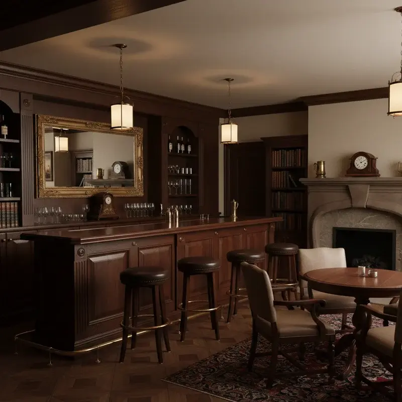 Finished Basement Ideas with Bar