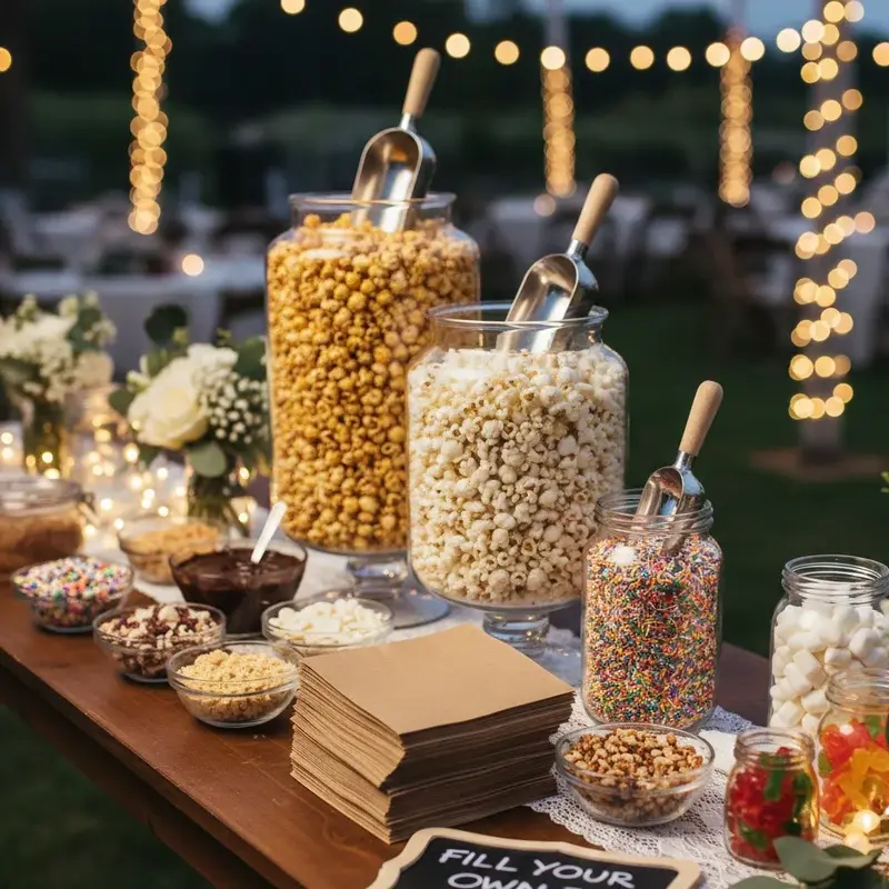 Wedding Popcorn Bar Ideas