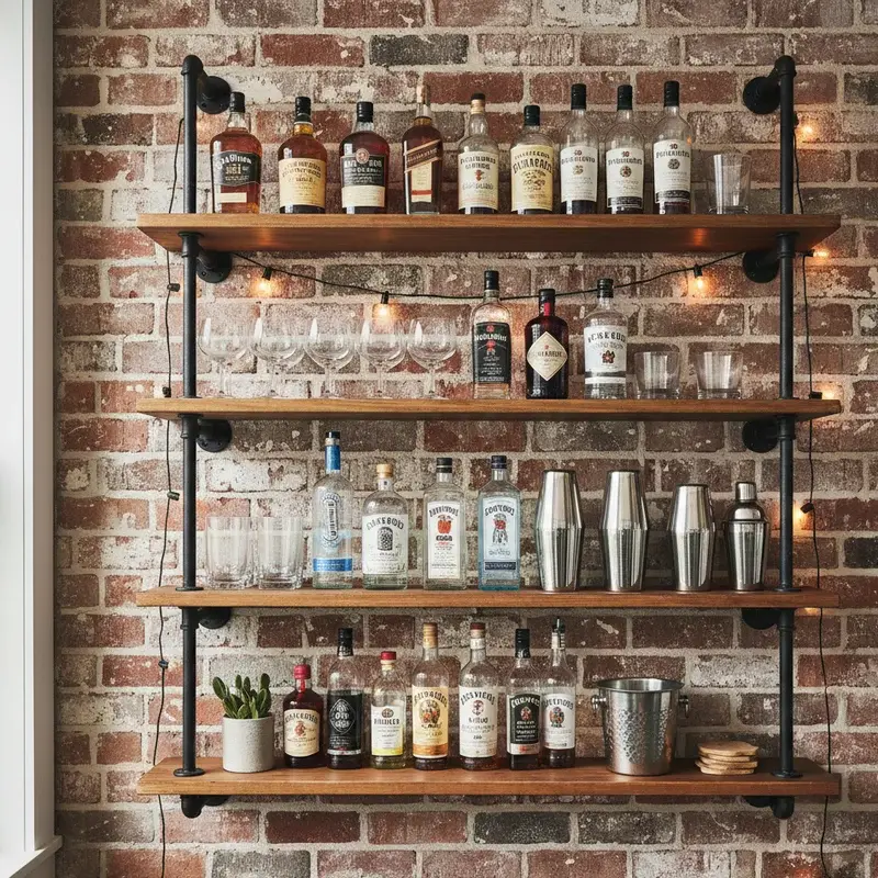 Home Bar Shelves Ideas
