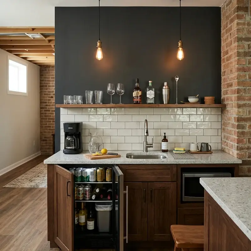 Basement Kitchenette Bar Ideas