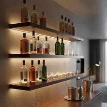 Bar Shelf Lighting Ideas