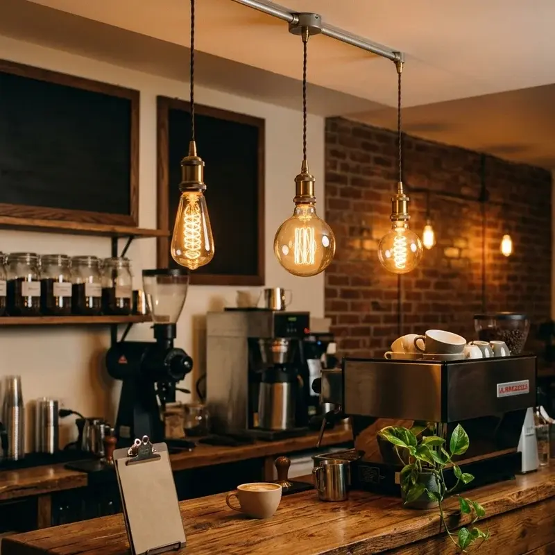 Coffee Bar Lighting Ideas