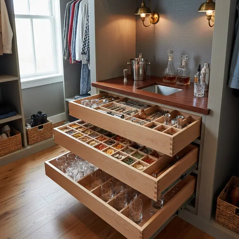 Closet Dry Bar Ideas