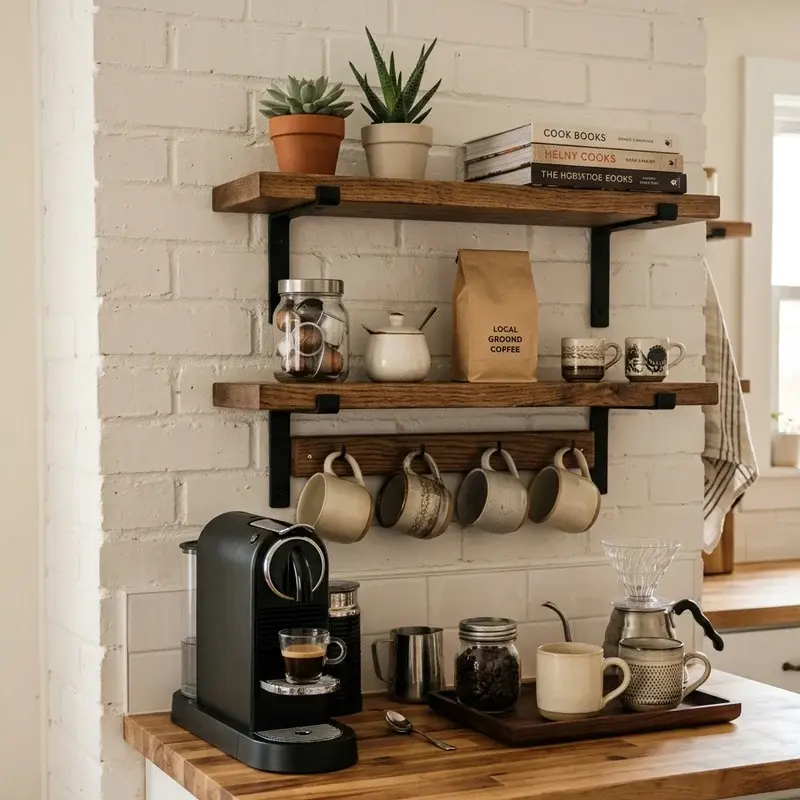 Coffee Bar Ideas for Small Kitchen Counter