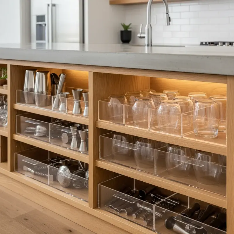 Under Bar Storage Ideas