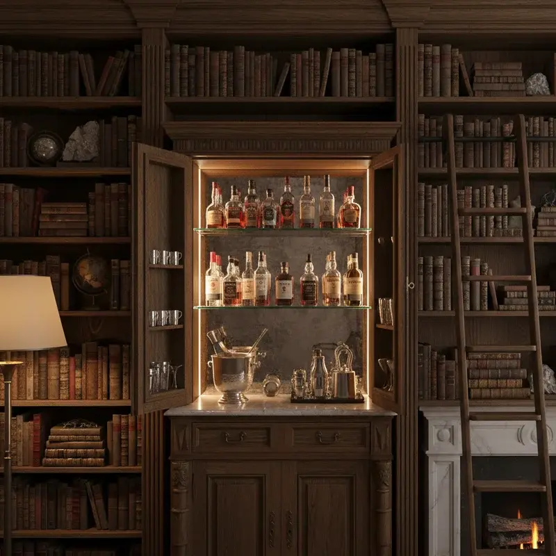 Bookshelf Bar Ideas