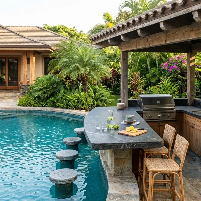 Outdoor Kitchen Ideas with Bar