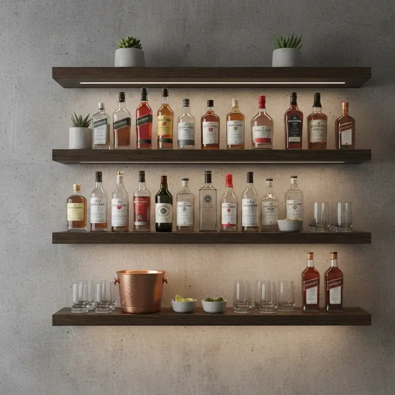 Home Bar Shelves Ideas