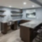 L Shaped Basement Bar Ideas