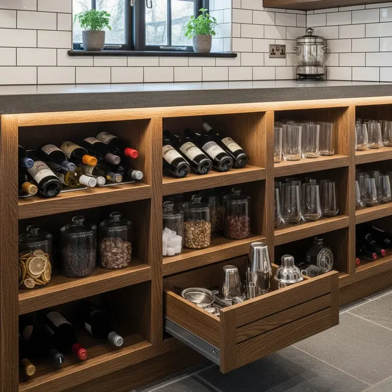 Under Bar Storage Ideas
