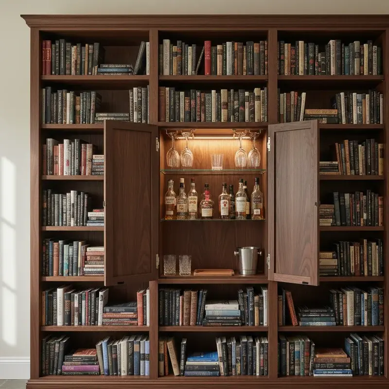 Bookshelf Bar Ideas