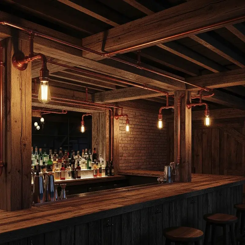 Rustic Bar Lighting Ideas