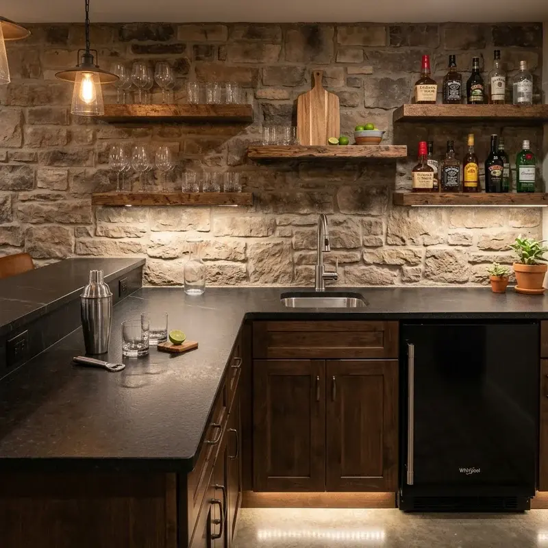 Basement Kitchenette Bar Ideas