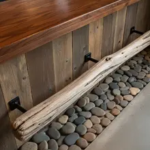 Wood Bar Foot Rail Ideas