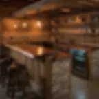 L Shaped Basement Bar Ideas