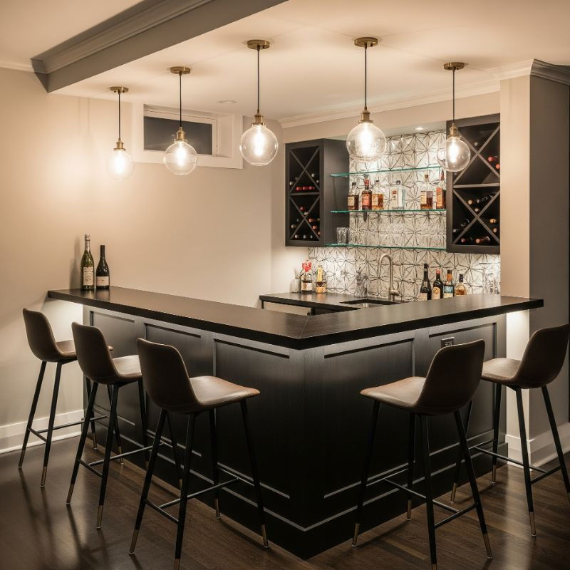 Modern Basement Bar Ideas