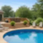 Above Ground Pool Deck Ideas with Bar