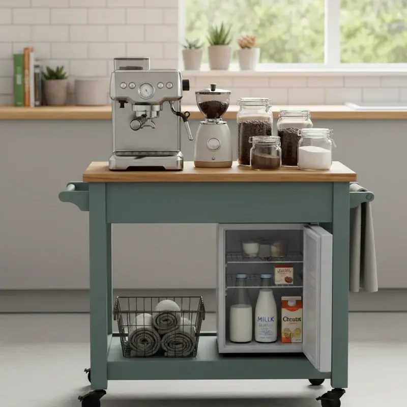 Coffee Bar With Mini Fridge Ideas