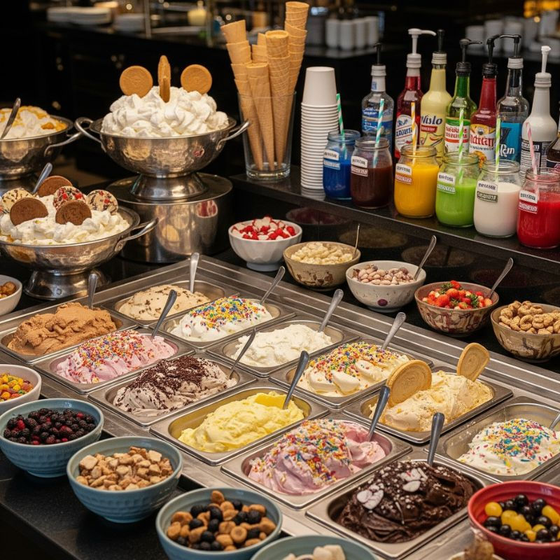 Buffet Ice Cream Bar Ideas