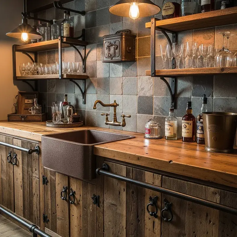 Rustic Wet Bar Ideas