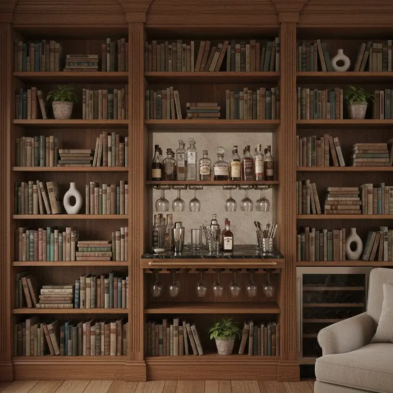 Bookshelf Bar Ideas