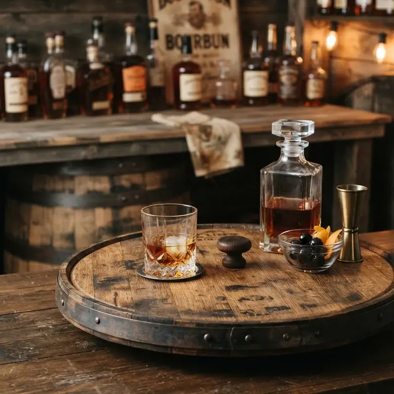 Bourbon Barrel Bar Ideas