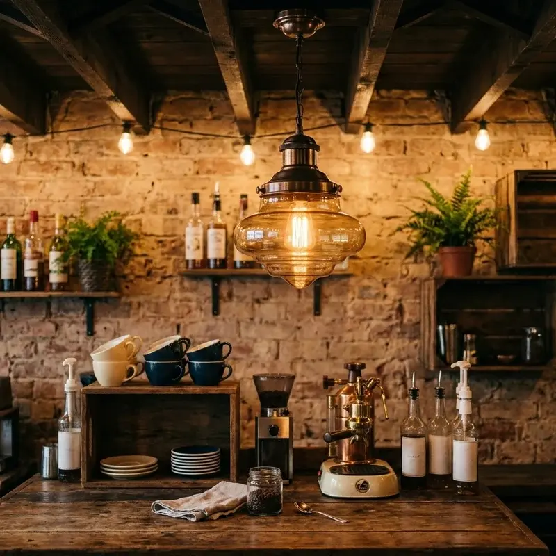 Coffee Bar Lighting Ideas