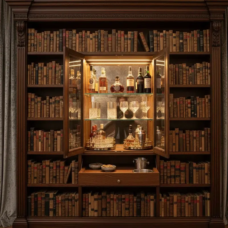 Bookshelf Bar Ideas