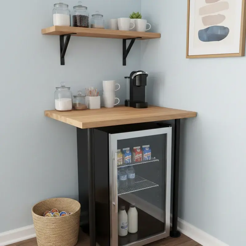 Coffee Bar With Mini Fridge Ideas