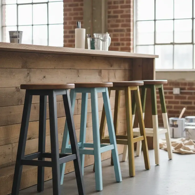 Painting Bar Stools Ideas