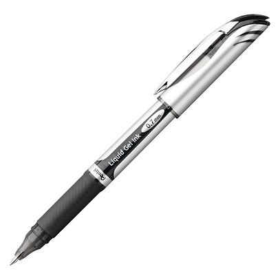 Capped Energel Retractable Liquid Gel Pen 0.7mm Black