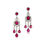 Thumbnail: Estate 18ct white gold red Tourmaline & Diamond “Girandole” style drop earrings