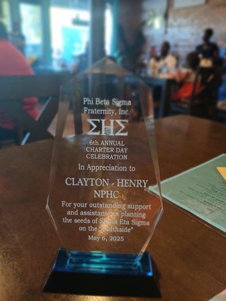 👏 Clayton-Henry NPHC Recognized for Outstanding Support