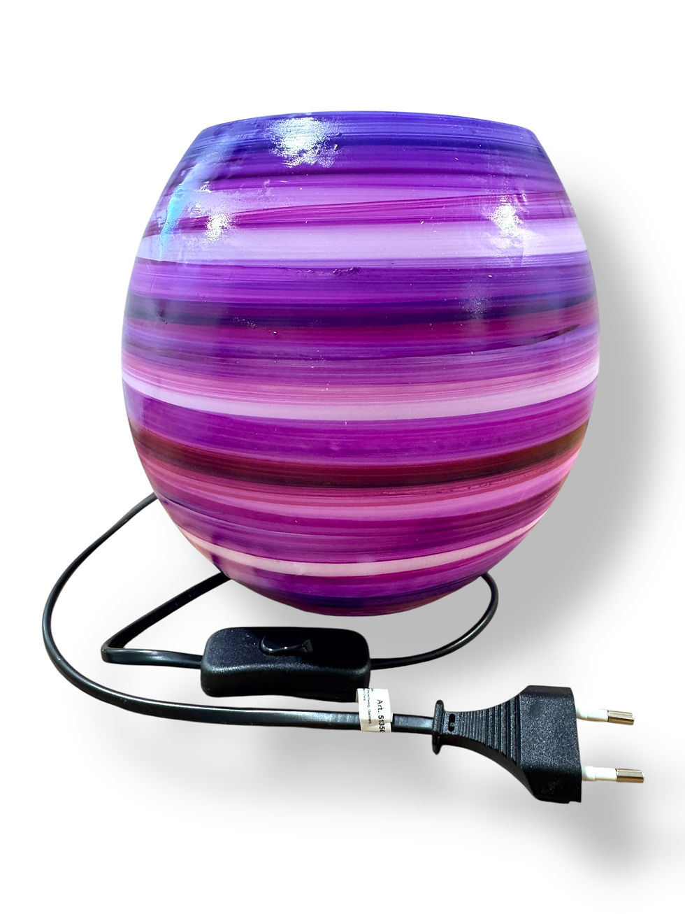 Miniatura: Lampada rotonda semplice color prugna