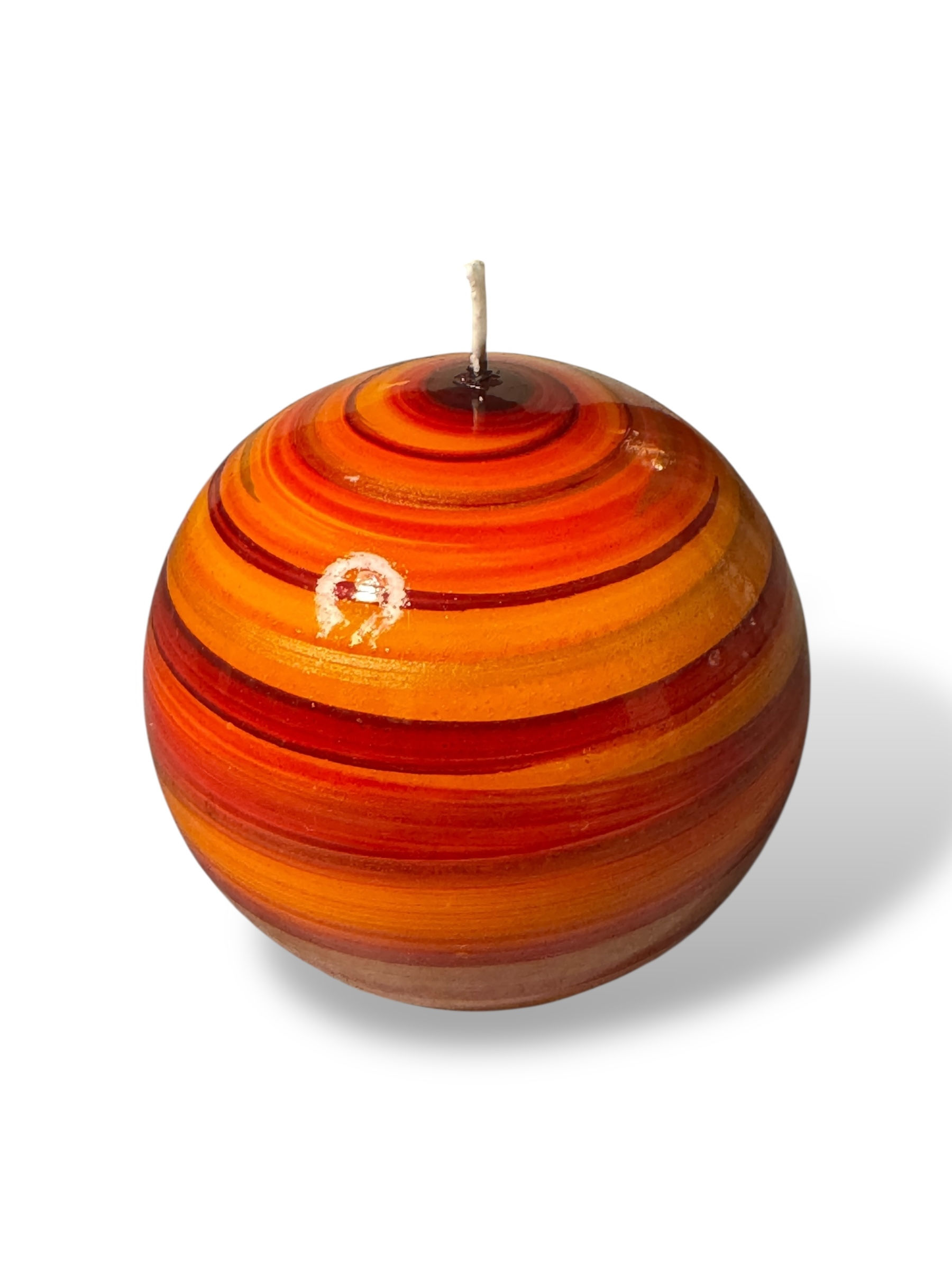 Medium round orange candle