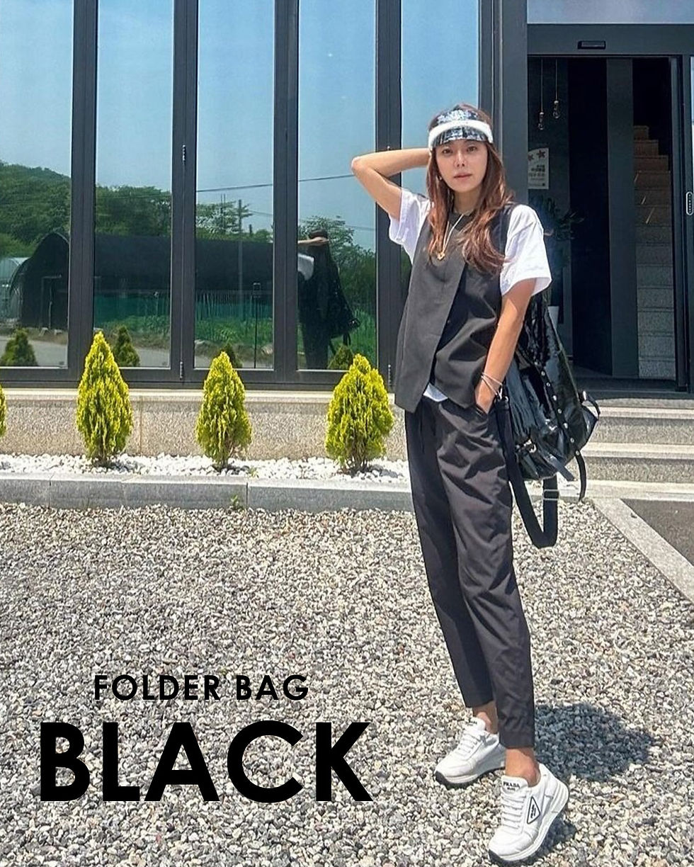 Thumbnail: Folder Bag 블랙 (스트랩 포함)