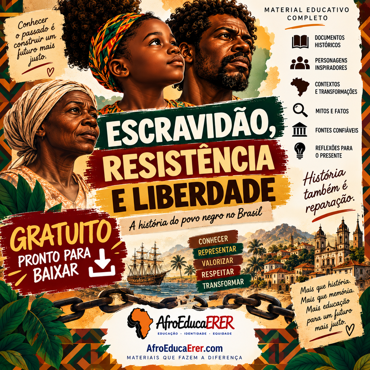 Gratuito - Ebook Escravidão e Resistência do Povo Negro no Brasil
