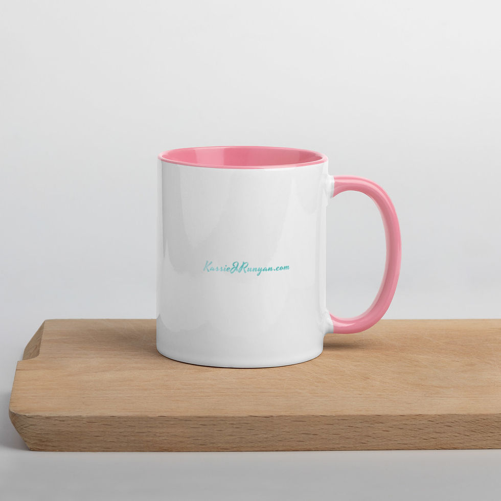 Thumbnail: eat sleep write repeat flower Mug with Color Inside