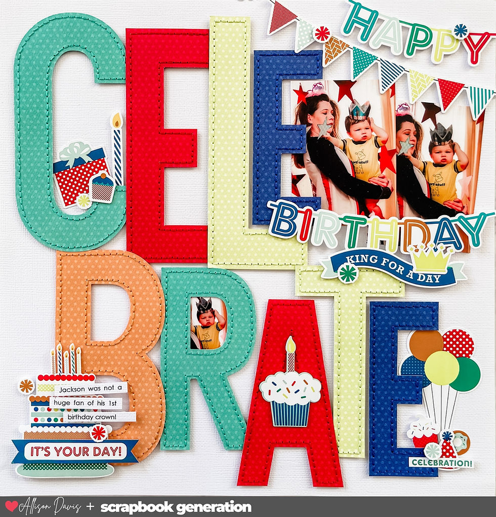 Scrapbook Design Idea | Large Title