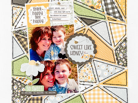 Scrapbook Design Idea | Sectioned Background 
