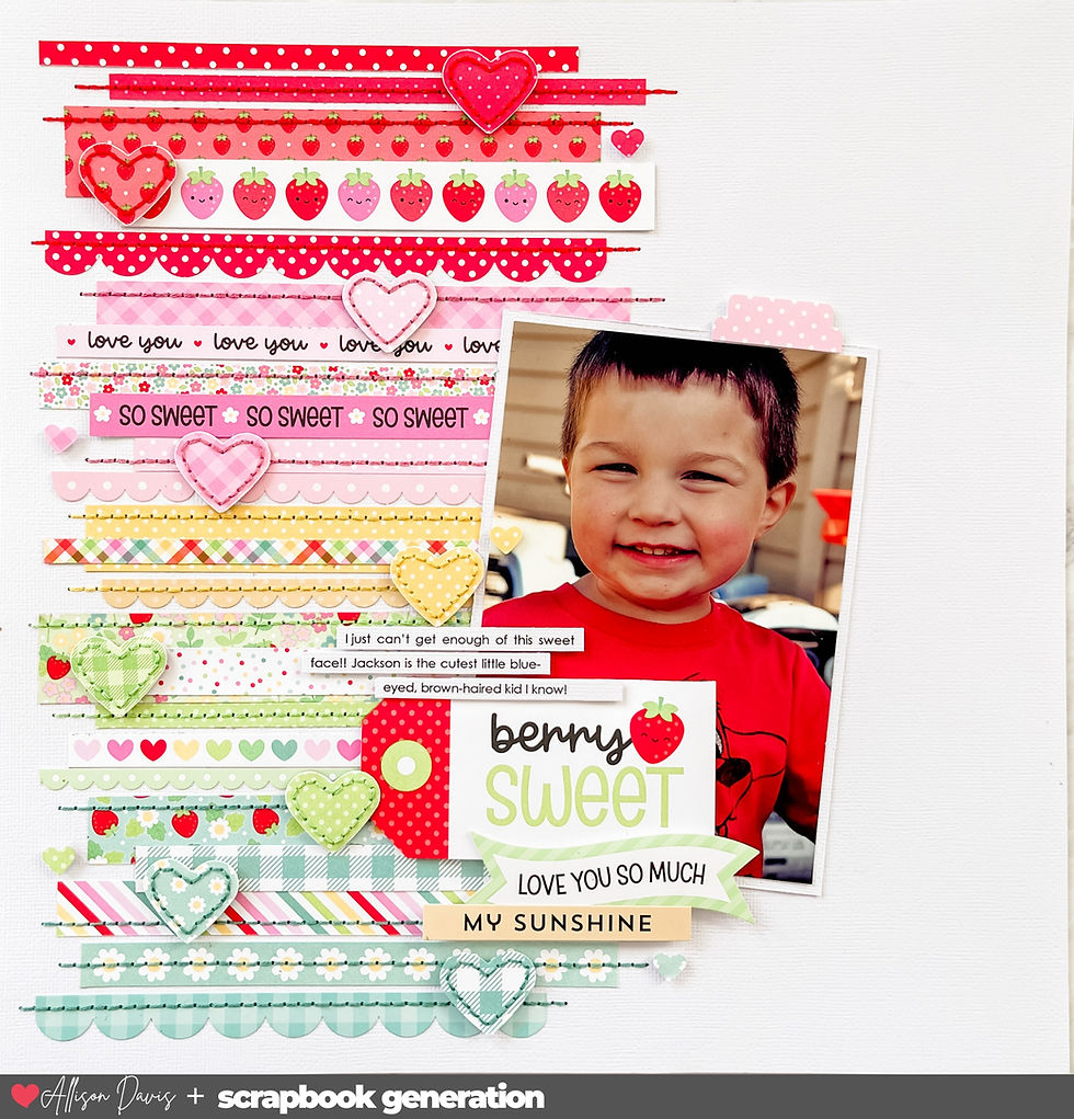 Scrapbook Design Idea | Vertical Strips Background