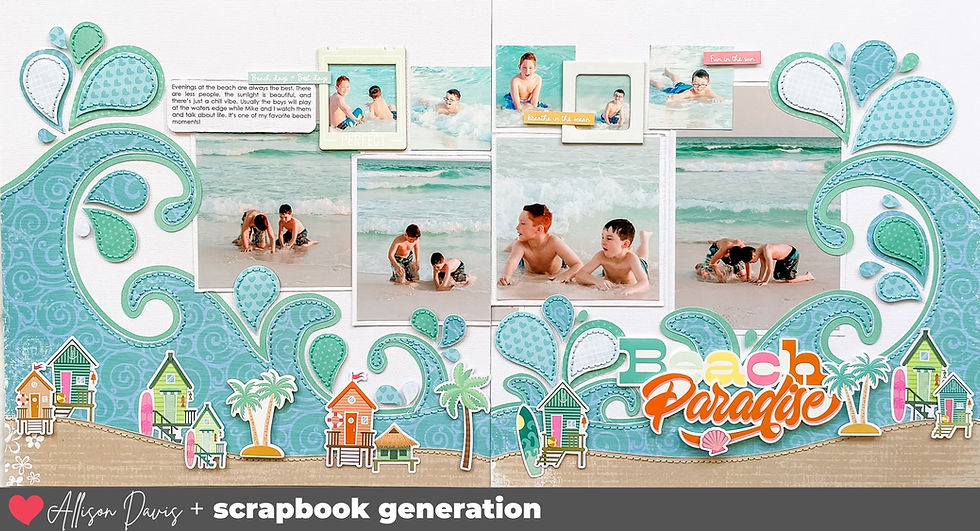 Scrapbook Design Idea | Beach Scene