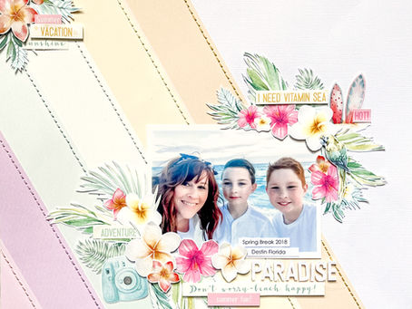 Scrapbook Layout Idea: Striped Background