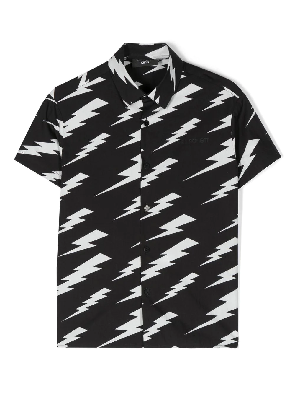 NEIL BARRETT KIDS Thunderbolt-print Cotton Shirt