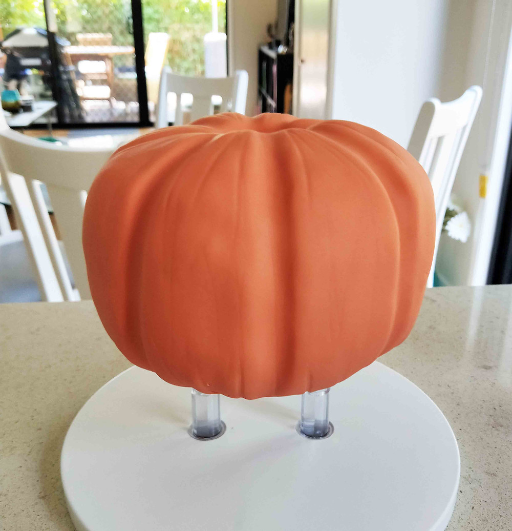 Carved cake covered in fondant