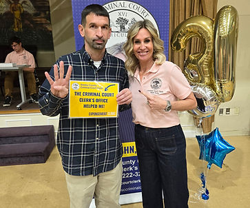 Clerk with Man who received four expungements