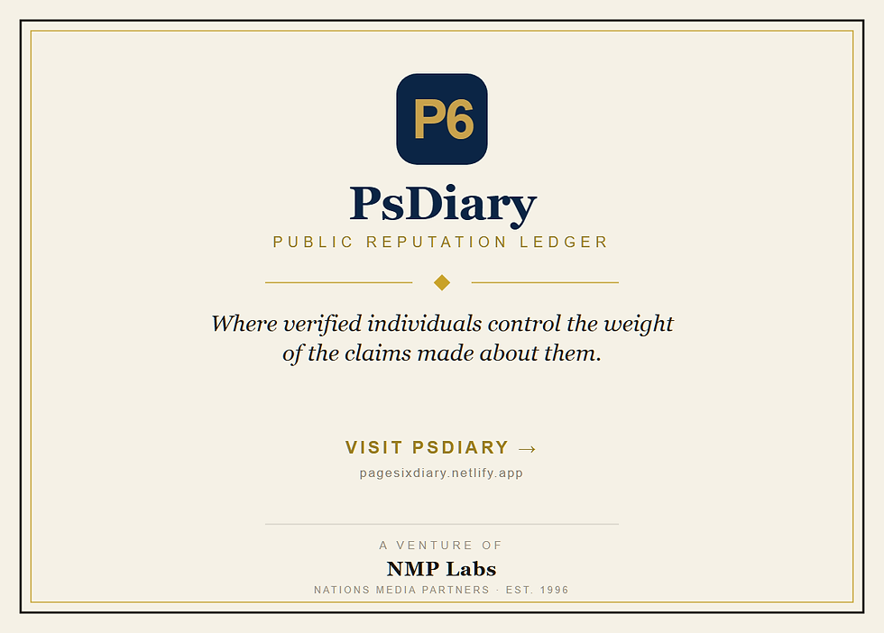 PsDiary — public reputation ledger